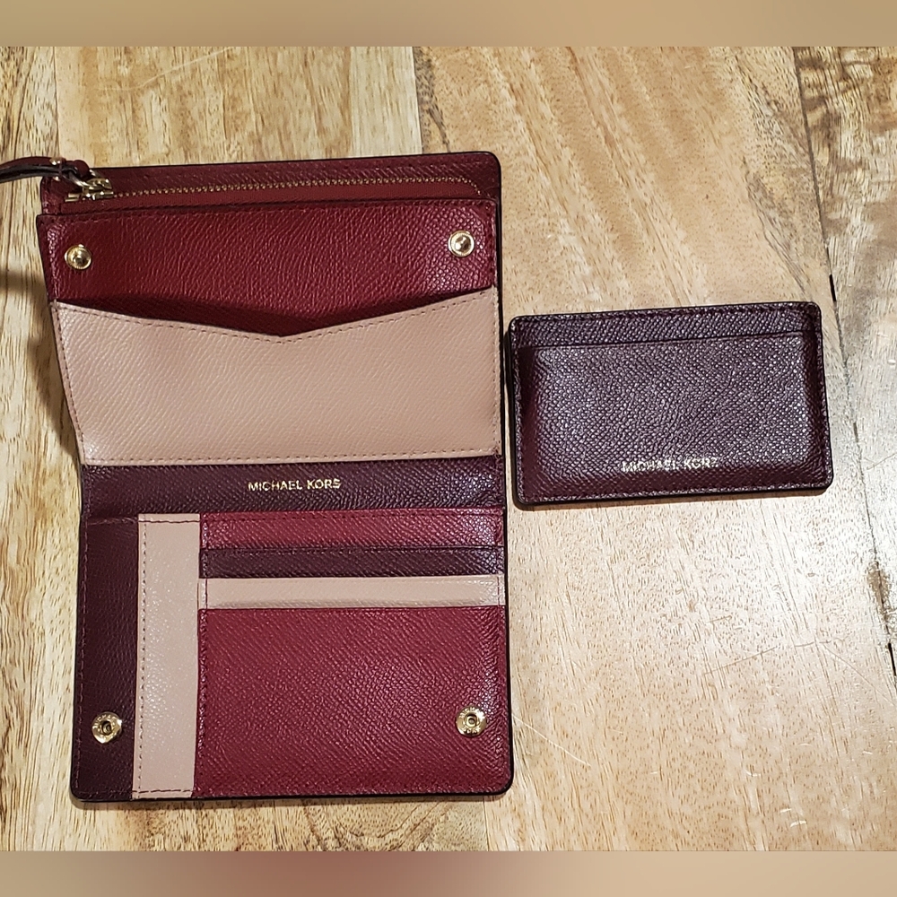 Michael Kors Multi-color Leather Wallet with card case